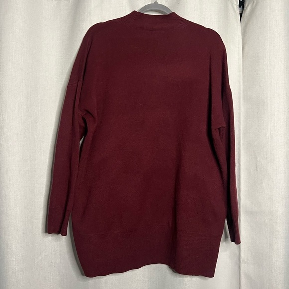 Torrid Burgundy Maroon Silver Sequin Moon Mock Neck Sweater 1X - Picture 5 of 11